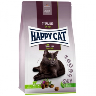 Сухой корм для стерилизованных кошек и кастрированных котов Happy Cat Sterilised Weide-Lamm 37/10,5 (пастбищный ягненок)